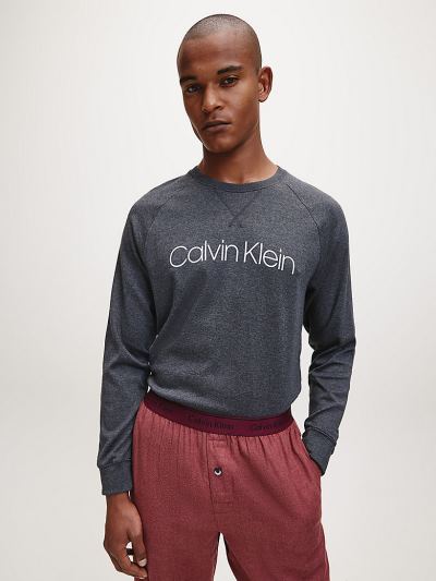 Calvin Klein Ruhák HU296797 | Calvin Klein Lounge Férfi Pulóver Fehér